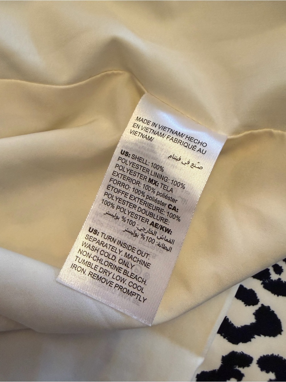 Chico's Black and Cream Leopard Print Trench Coat Size 16/18 - Picture 8 of 9